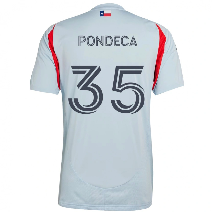 Danxen Herren Tomas Pondeca #35 Hellblau Rot Auswärtstrikot Trikot 2025/26 T-Shirt
