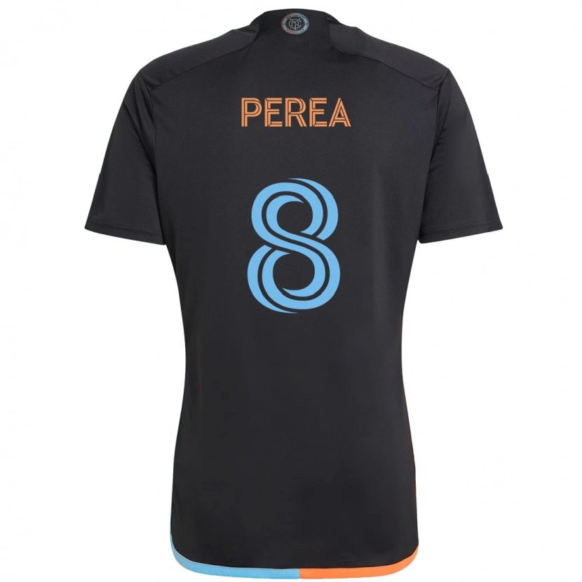 Danxen Herren Andrés Perea #8 Schwarz Blau Orange Auswärtstrikot Trikot 2025/26 T-Shirt