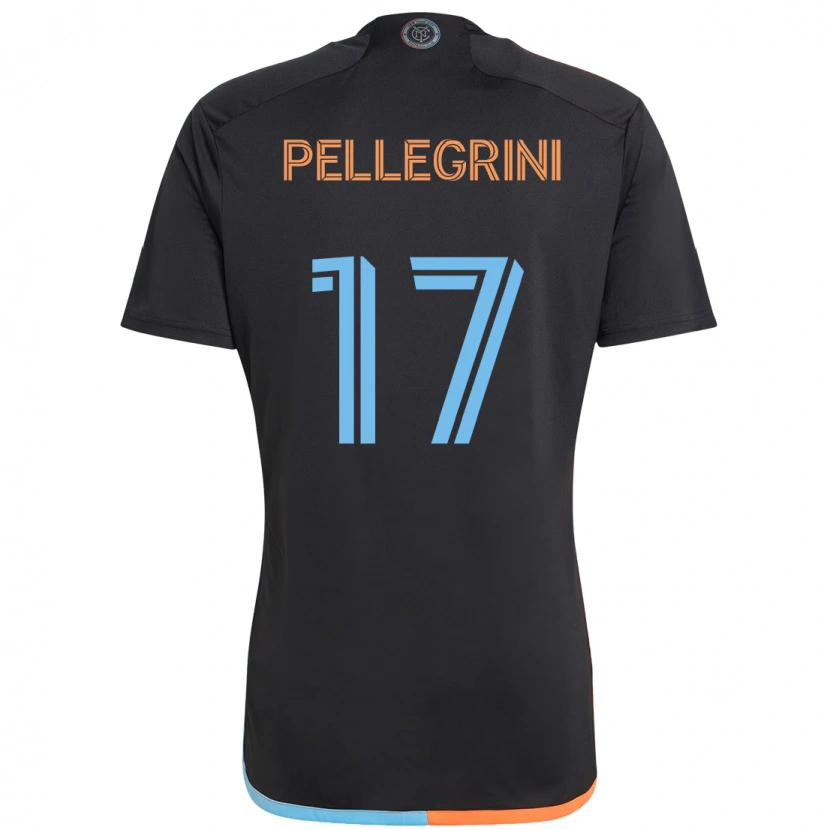 Danxen Herren Matías Pellegrini #17 Schwarz Blau Orange Auswärtstrikot Trikot 2025/26 T-Shirt