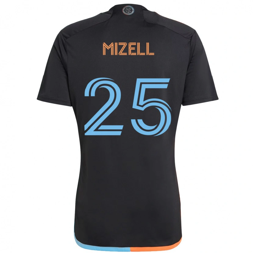 Danxen Herren Cody Mizell #25 Schwarz Blau Orange Auswärtstrikot Trikot 2025/26 T-Shirt