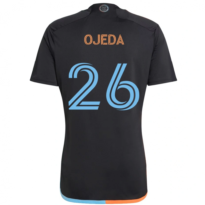 Danxen Herren Agustín Ojeda #26 Schwarz Blau Orange Auswärtstrikot Trikot 2025/26 T-Shirt