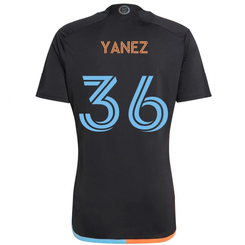 Danxen Herren Zidane Yañez #36 Schwarz Blau Orange Auswärtstrikot Trikot 2025/26 T-Shirt