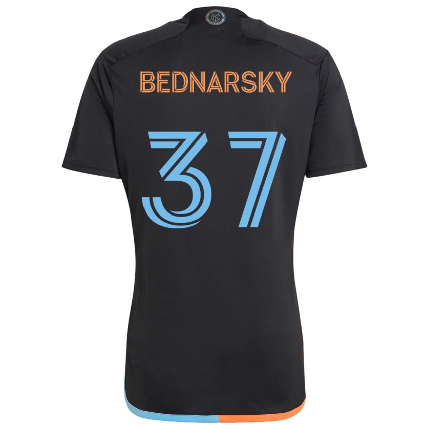 Danxen Herren Stevo Bednarsky #37 Schwarz Blau Orange Auswärtstrikot Trikot 2025/26 T-Shirt