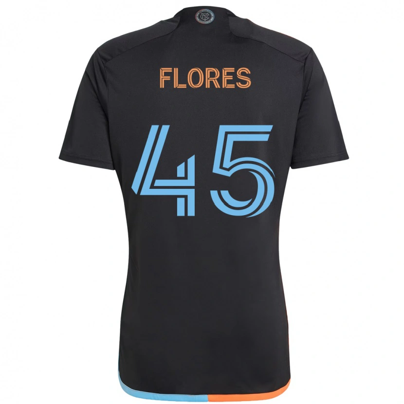 Danxen Herren Brian Flores #45 Schwarz Blau Orange Auswärtstrikot Trikot 2025/26 T-Shirt