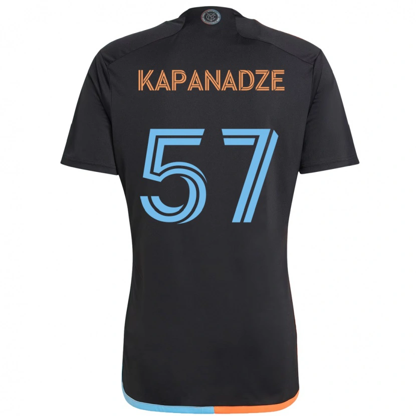 Danxen Herren Nicholas Kapanadze #57 Schwarz Blau Orange Auswärtstrikot Trikot 2025/26 T-Shirt