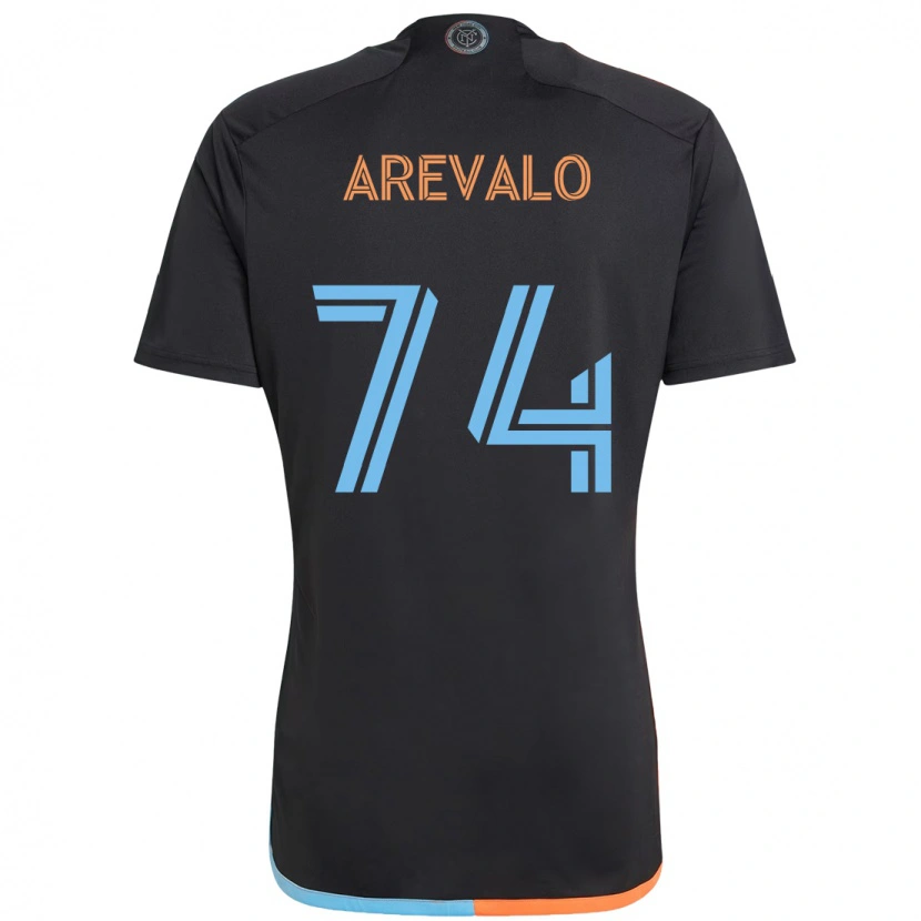 Danxen Herren Ronny Arévalo #74 Schwarz Blau Orange Auswärtstrikot Trikot 2025/26 T-Shirt