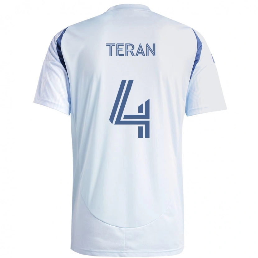Danxen Herren Carlos Terán #4 Hellhimmelblau Blau Auswärtstrikot Trikot 2025/26 T-Shirt