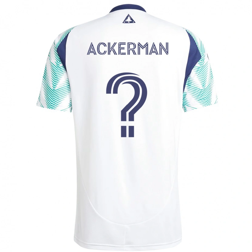 Danxen Herren Eli Ackerman #0 Weiß Blau Auswärtstrikot Trikot 2025/26 T-Shirt