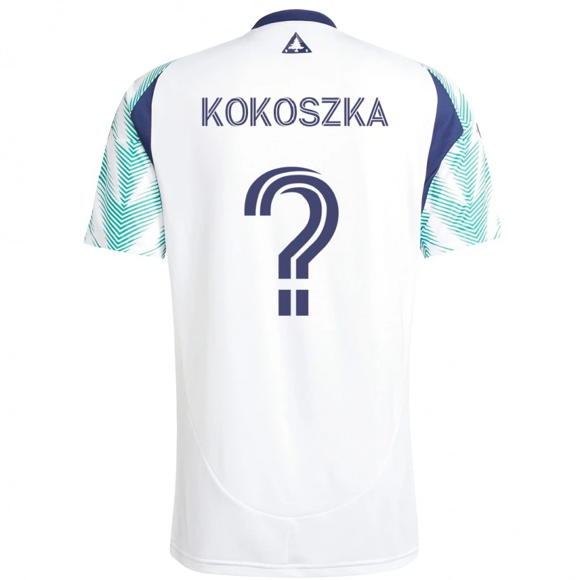 Danxen Herren Ayden Kokoszka #0 Weiß Blau Auswärtstrikot Trikot 2025/26 T-Shirt