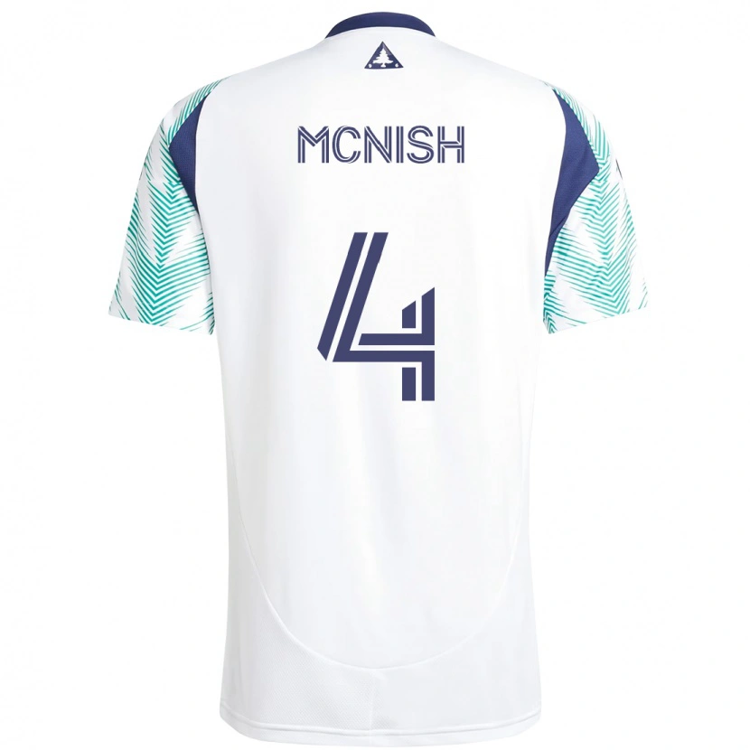 Danxen Herren Sheridan Mcnish #4 Weiß Blau Auswärtstrikot Trikot 2025/26 T-Shirt