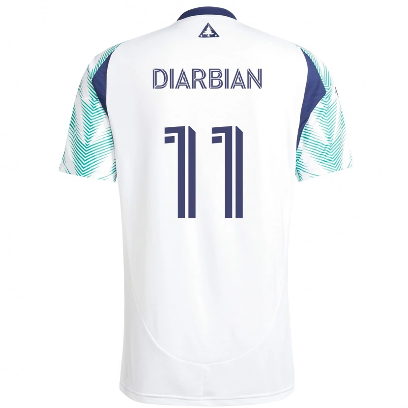 Danxen Herren Gevork Diarbian #11 Weiß Blau Auswärtstrikot Trikot 2025/26 T-Shirt