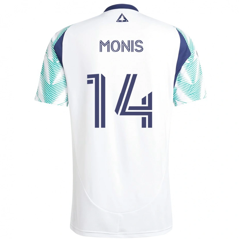 Danxen Herren Alex Monis #14 Weiß Blau Auswärtstrikot Trikot 2025/26 T-Shirt