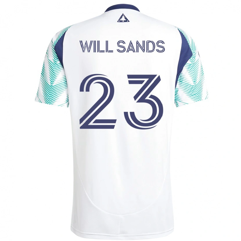 Danxen Herren Will Sands #23 Weiß Blau Auswärtstrikot Trikot 2025/26 T-Shirt