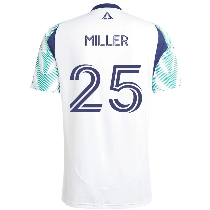 Danxen Herren Peyton Miller #25 Weiß Blau Auswärtstrikot Trikot 2025/26 T-Shirt