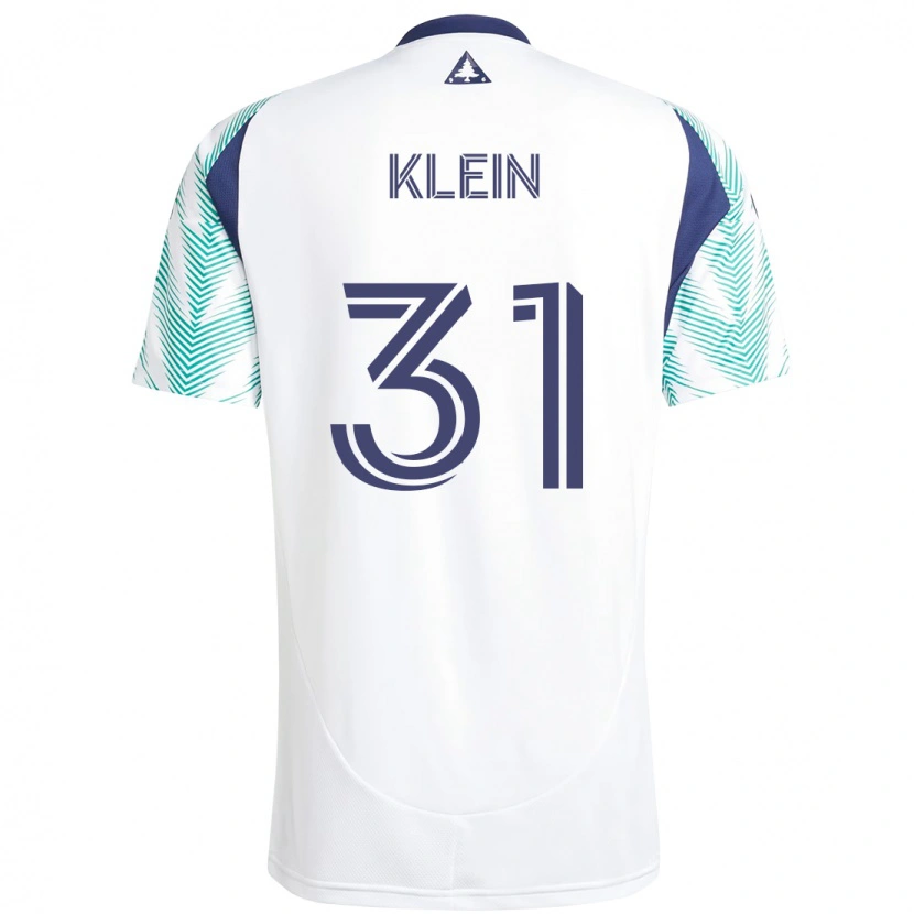 Danxen Herren Eric Klein #31 Weiß Blau Auswärtstrikot Trikot 2025/26 T-Shirt