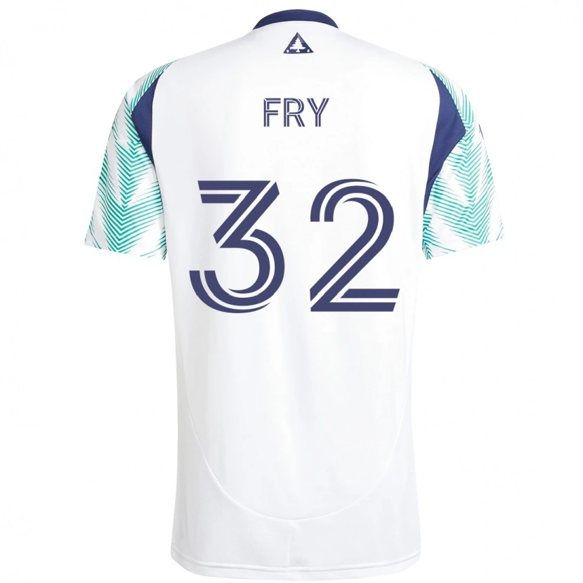 Danxen Herren Malcolm Fry #32 Weiß Blau Auswärtstrikot Trikot 2025/26 T-Shirt