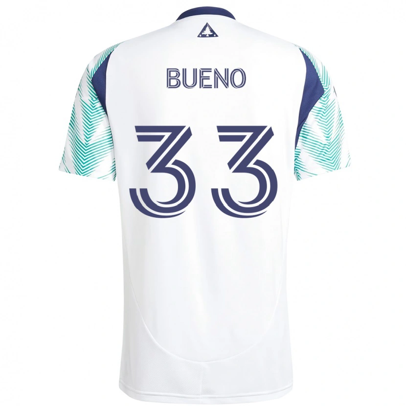 Danxen Herren Brandonn Bueno #33 Weiß Blau Auswärtstrikot Trikot 2025/26 T-Shirt