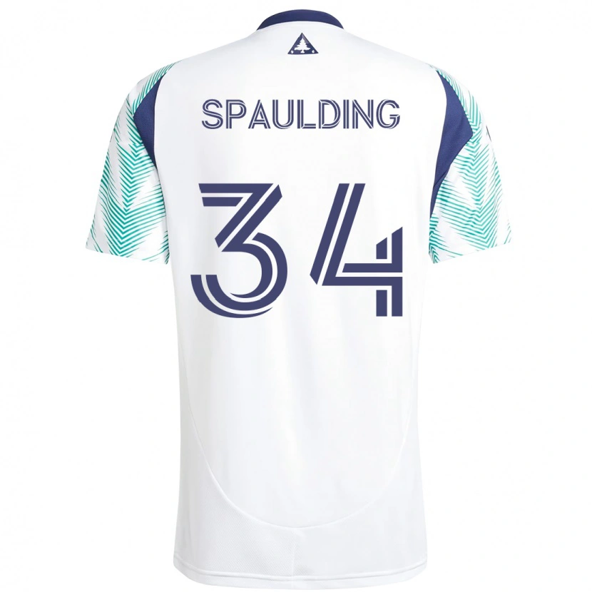 Danxen Herren Ryan Spaulding #34 Weiß Blau Auswärtstrikot Trikot 2025/26 T-Shirt