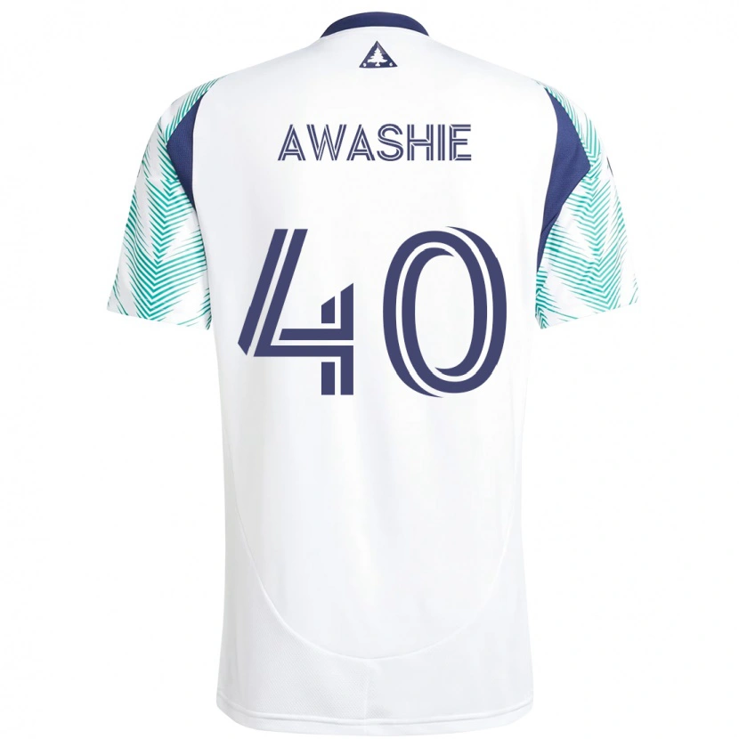 Danxen Herren Ben Awashie #40 Weiß Blau Auswärtstrikot Trikot 2025/26 T-Shirt
