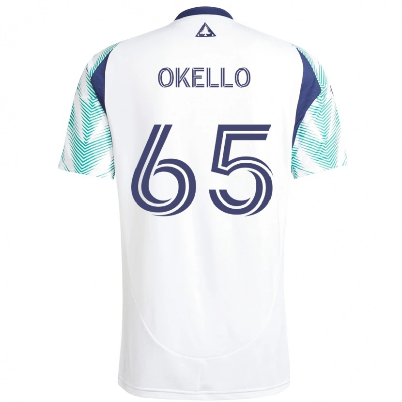 Danxen Herren Noble Okello #65 Weiß Blau Auswärtstrikot Trikot 2025/26 T-Shirt