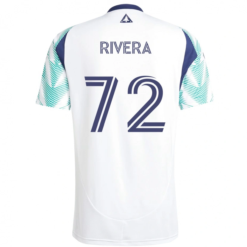 Danxen Herren Damián Rivera #72 Weiß Blau Auswärtstrikot Trikot 2025/26 T-Shirt