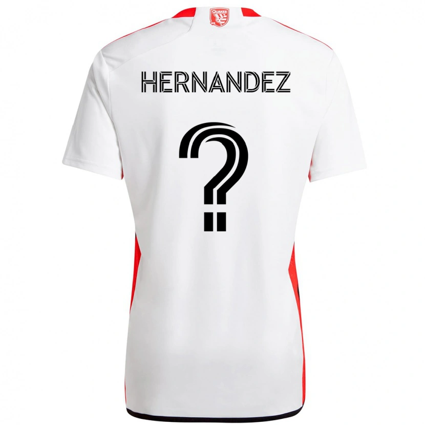 Danxen Herren Oliver Hernandez #0 Weiß Rot Auswärtstrikot Trikot 2025/26 T-Shirt