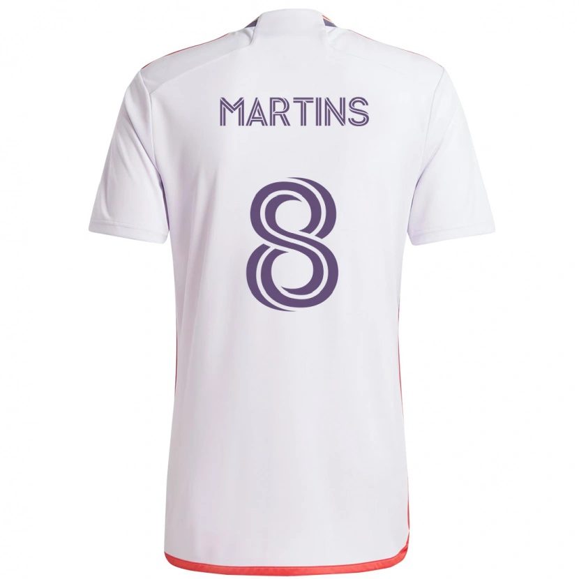 Danxen Herren Felipe Martins #8 Weiß Lila Auswärtstrikot Trikot 2025/26 T-Shirt