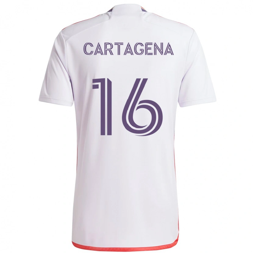 Danxen Herren Wilder Cartagena #16 Weiß Lila Auswärtstrikot Trikot 2025/26 T-Shirt