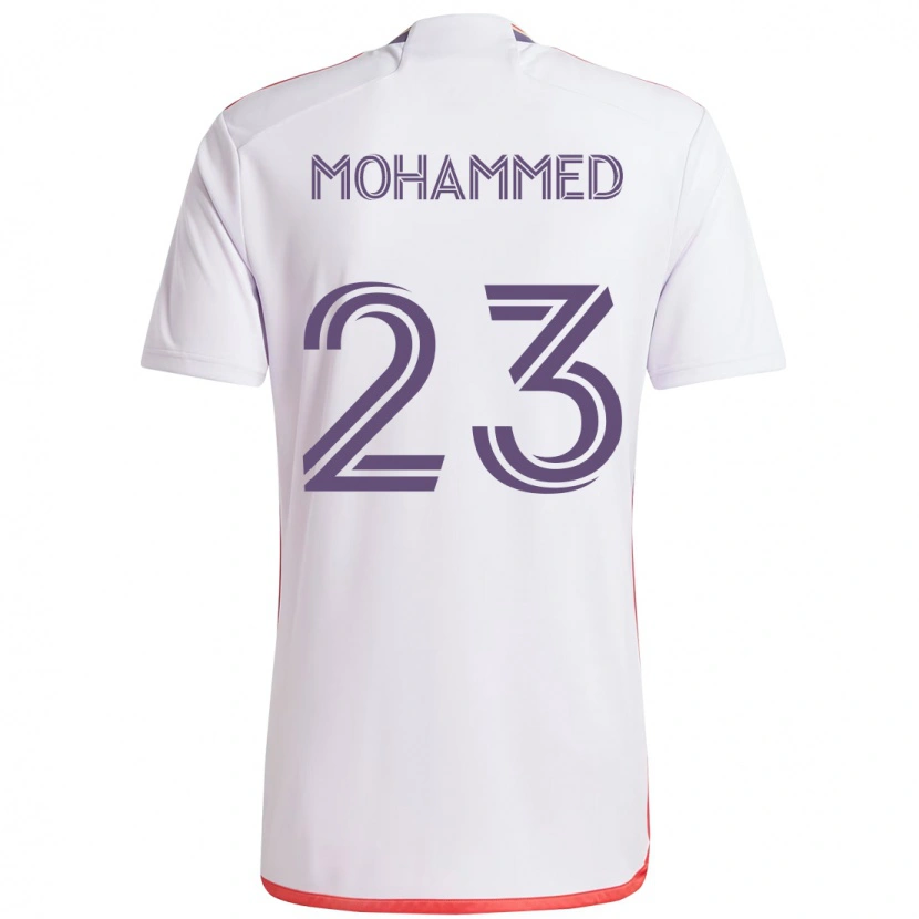 Danxen Herren Shak Mohammed #23 Weiß Lila Auswärtstrikot Trikot 2025/26 T-Shirt