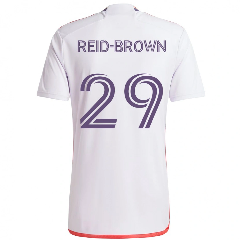 Danxen Herren Tahir Reid-Brown #29 Weiß Lila Auswärtstrikot Trikot 2025/26 T-Shirt
