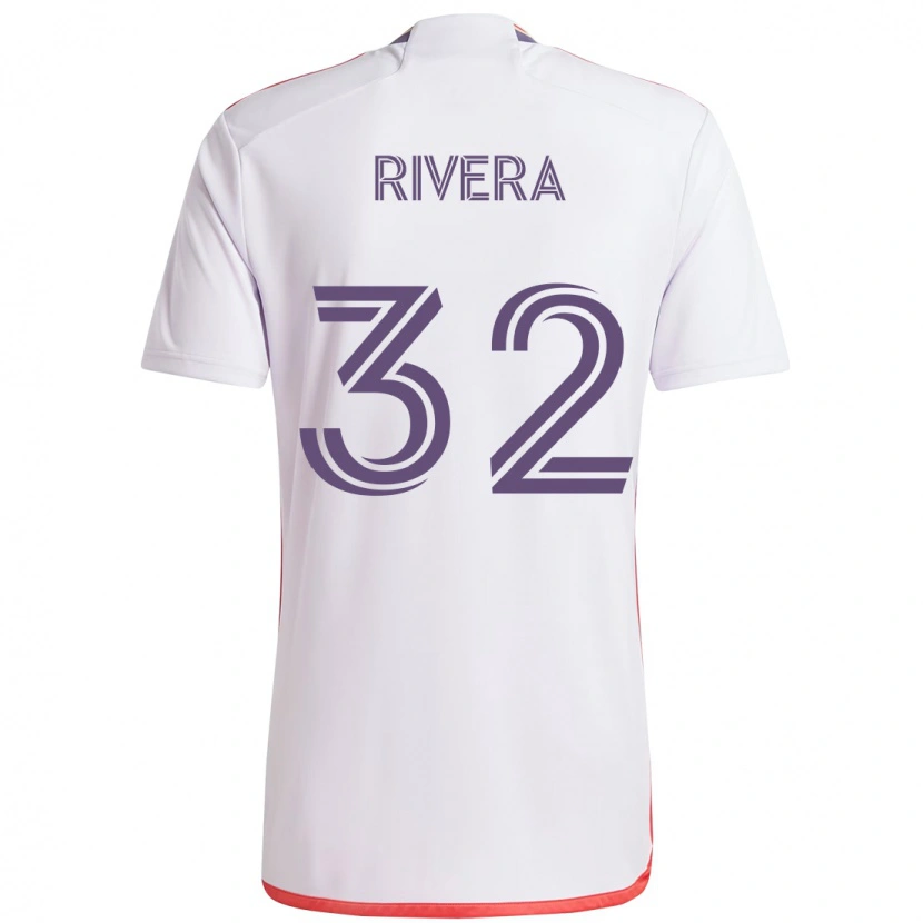 Danxen Herren Wilfredo Rivera #32 Weiß Lila Auswärtstrikot Trikot 2025/26 T-Shirt