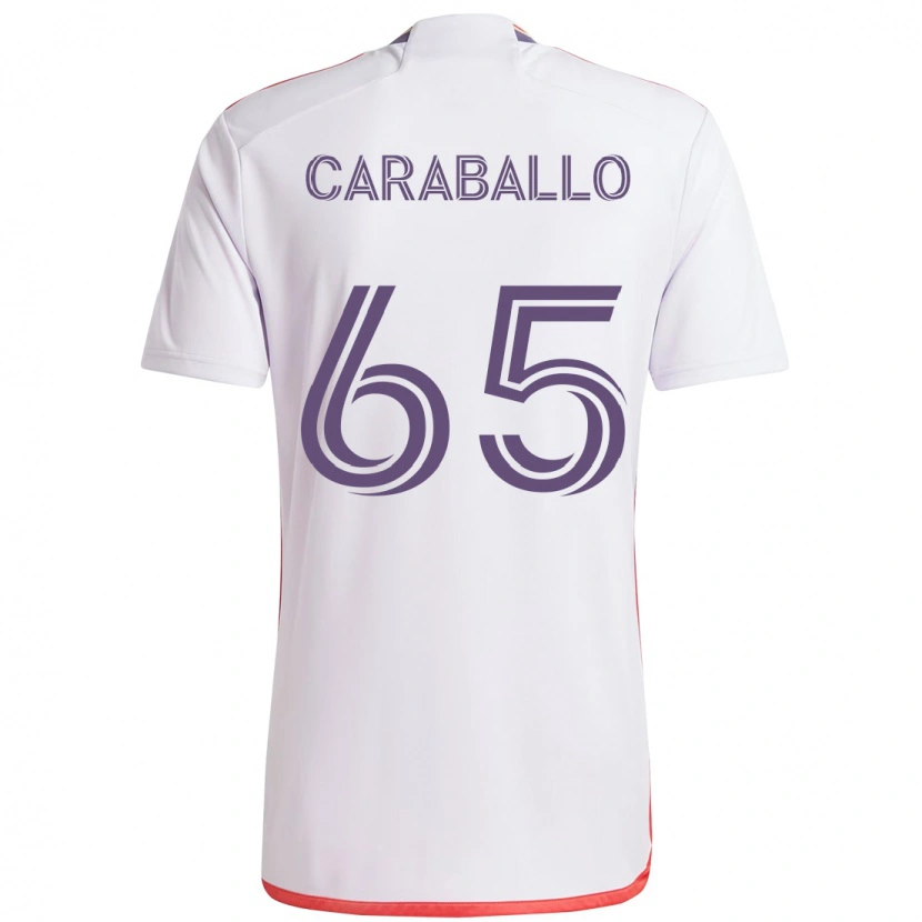 Danxen Herren Gustavo Caraballo #65 Weiß Lila Auswärtstrikot Trikot 2025/26 T-Shirt