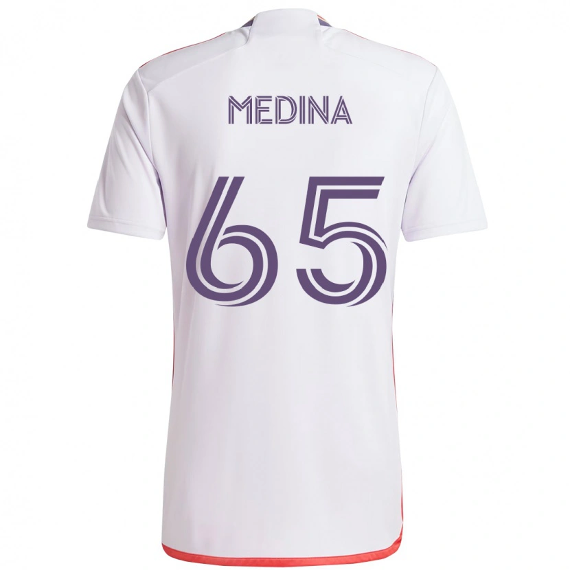 Danxen Herren Cristian Medina #65 Weiß Lila Auswärtstrikot Trikot 2025/26 T-Shirt