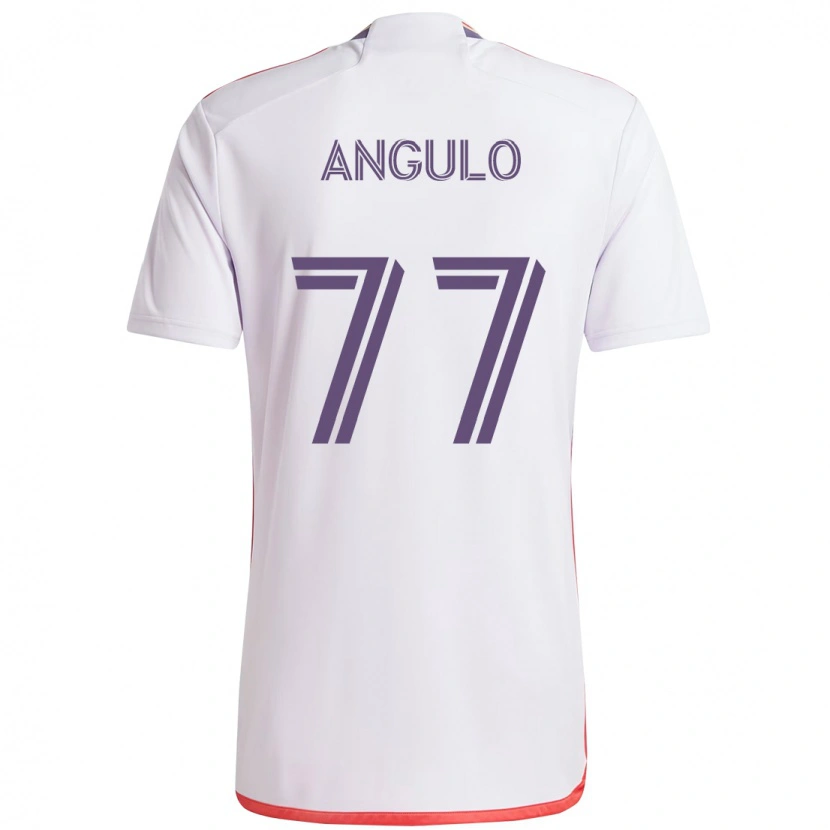 Danxen Herren Iván Angulo #77 Weiß Lila Auswärtstrikot Trikot 2025/26 T-Shirt