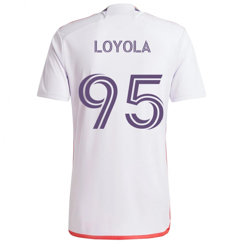 Danxen Herren Favian Loyola #95 Weiß Lila Auswärtstrikot Trikot 2025/26 T-Shirt