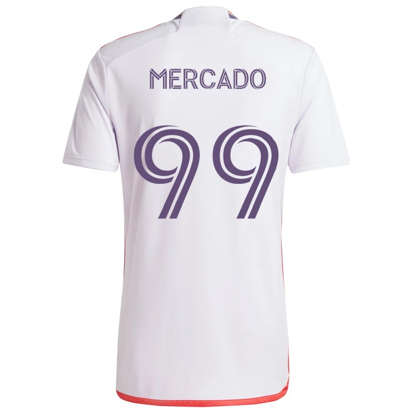 Danxen Herren Carlos Mercado #99 Weiß Lila Auswärtstrikot Trikot 2025/26 T-Shirt