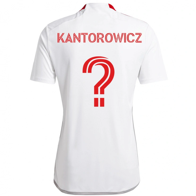 Danxen Herren Dominic Kantorowicz #0 Weiß Rot Auswärtstrikot Trikot 2025/26 T-Shirt