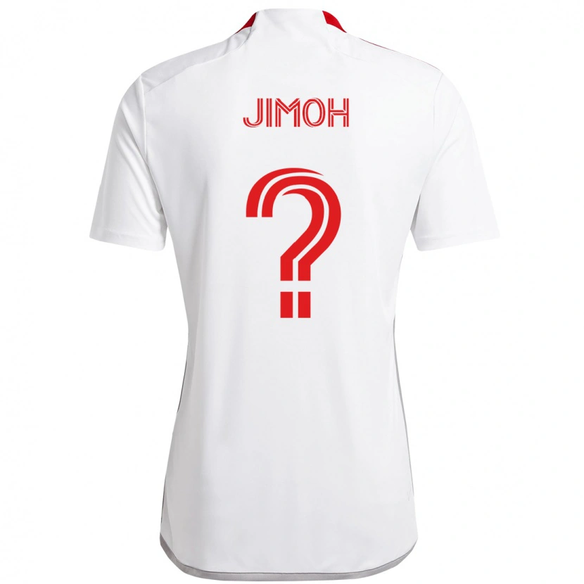Danxen Herren Shola Jimoh #0 Weiß Rot Auswärtstrikot Trikot 2025/26 T-Shirt