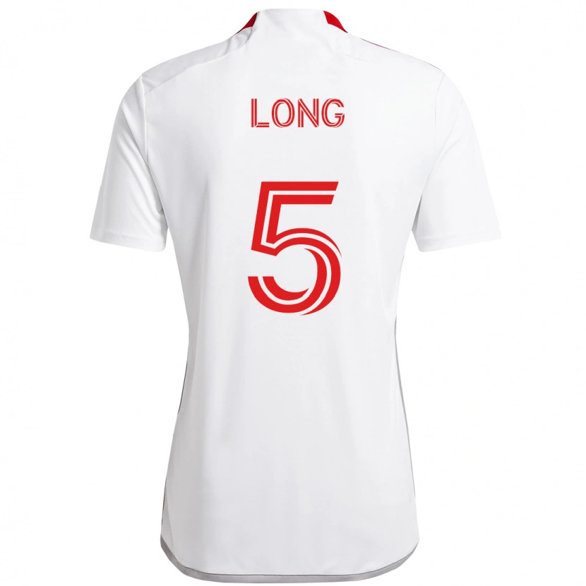 Danxen Herren Kevin Long #5 Weiß Rot Auswärtstrikot Trikot 2025/26 T-Shirt