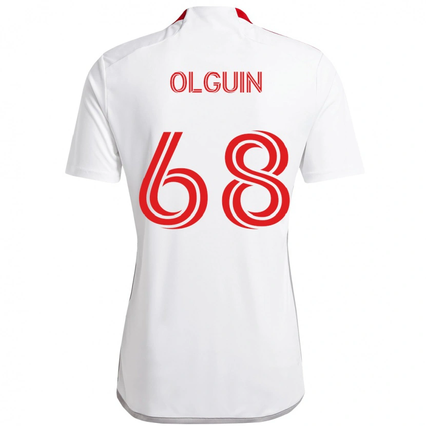 Danxen Herren Lucas Olguin #68 Weiß Rot Auswärtstrikot Trikot 2025/26 T-Shirt