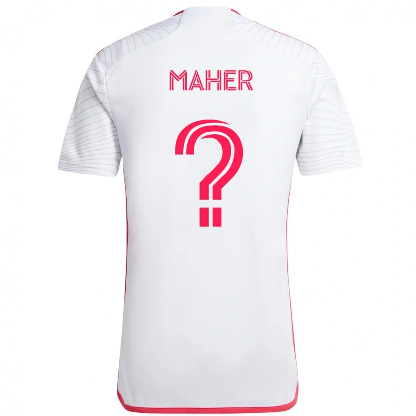 Danxen Herren Josh Maher #0 Weiß Magenta Auswärtstrikot Trikot 2025/26 T-Shirt