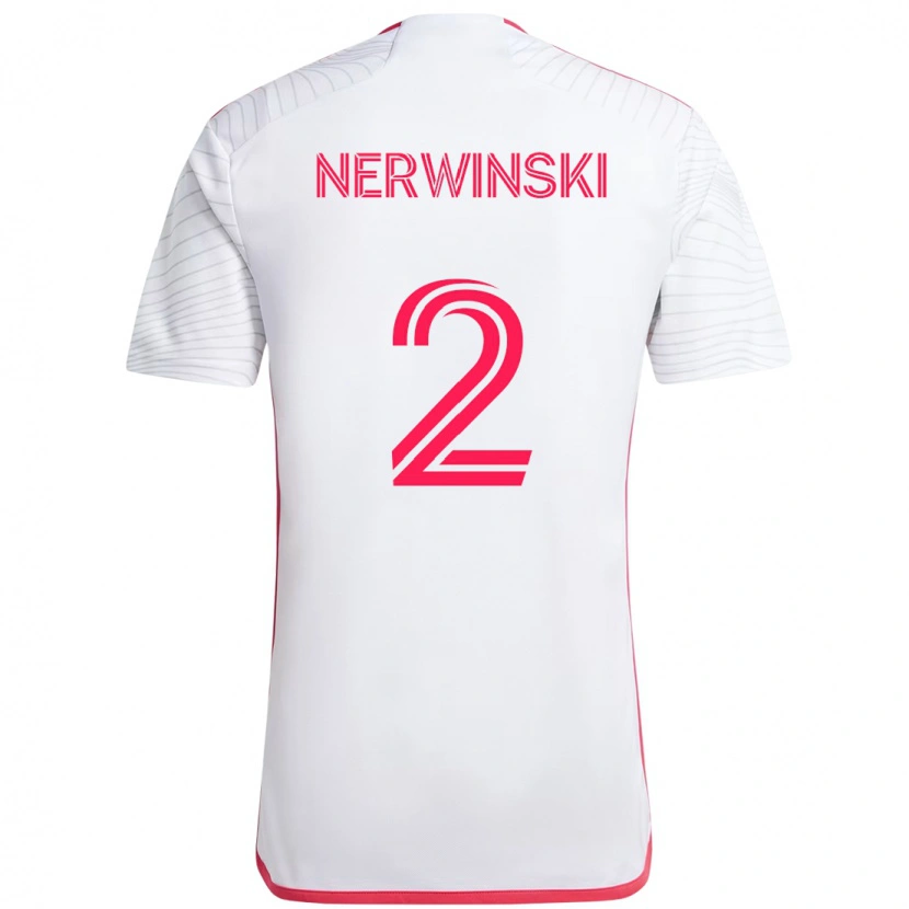 Danxen Herren Jake Nerwinski #2 Weiß Magenta Auswärtstrikot Trikot 2025/26 T-Shirt