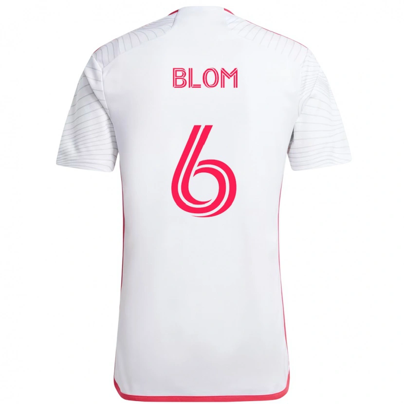 Danxen Herren Njabulo Blom #6 Weiß Magenta Auswärtstrikot Trikot 2025/26 T-Shirt