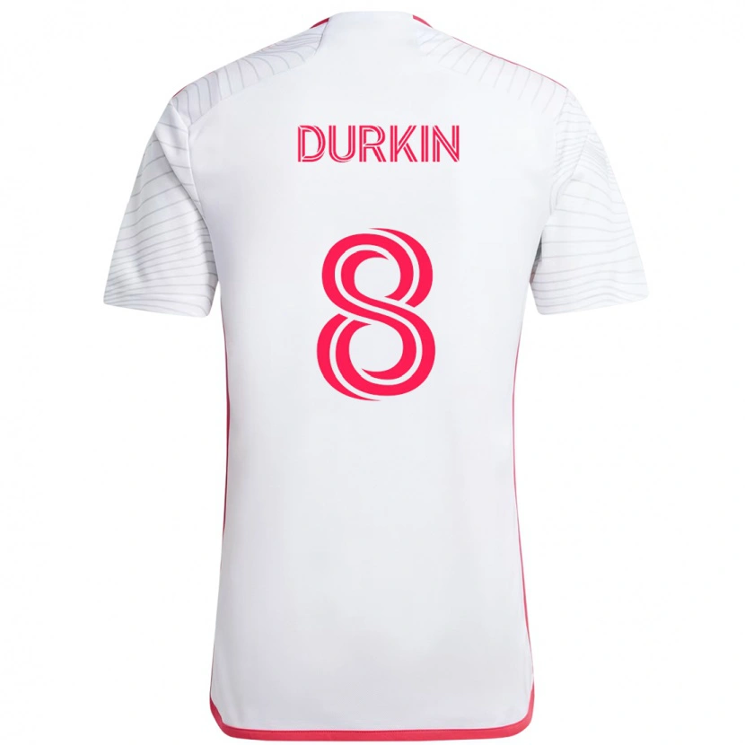 Danxen Herren Chris Durkin #8 Weiß Magenta Auswärtstrikot Trikot 2025/26 T-Shirt