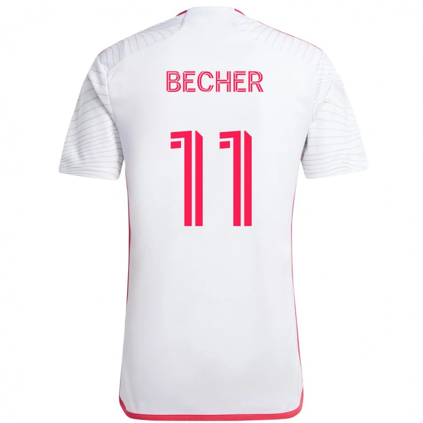 Danxen Herren Simon Becher #11 Weiß Magenta Auswärtstrikot Trikot 2025/26 T-Shirt