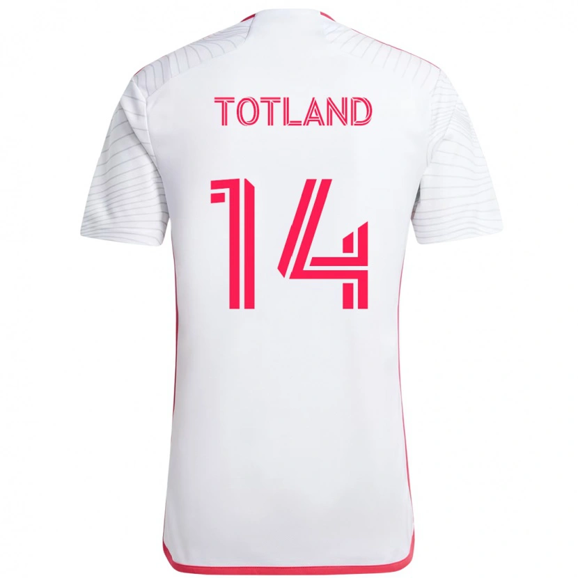 Danxen Herren Tomas Totland #14 Weiß Magenta Auswärtstrikot Trikot 2025/26 T-Shirt