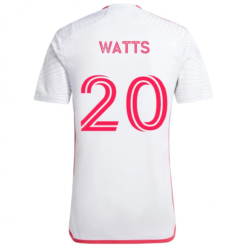 Danxen Herren Akil Watts #20 Weiß Magenta Auswärtstrikot Trikot 2025/26 T-Shirt