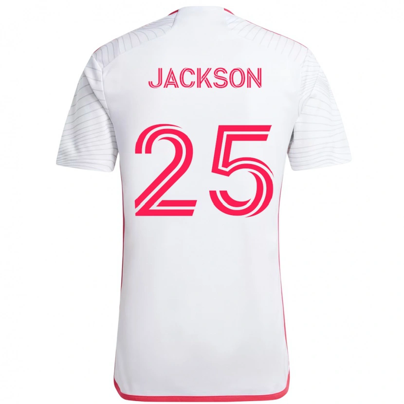 Danxen Herren Aziel Jackson #25 Weiß Magenta Auswärtstrikot Trikot 2025/26 T-Shirt