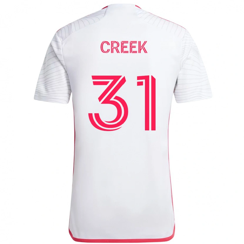 Danxen Herren Michael Creek #31 Weiß Magenta Auswärtstrikot Trikot 2025/26 T-Shirt
