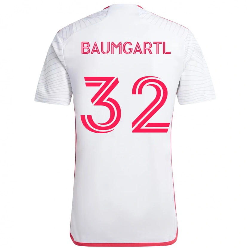 Danxen Herren Timo Baumgartl #32 Weiß Magenta Auswärtstrikot Trikot 2025/26 T-Shirt